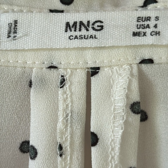 Mango Polka Dot Blouse Size 4 - Picture 4 of 7